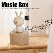 Load image into Gallery viewer, TOPINCN Wooden Clockwork Music Boxes Cute Animal Birthday Accessories for Children Kid(Bunny)
