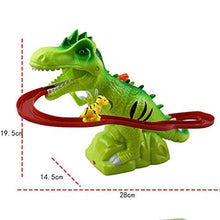 Load image into Gallery viewer, Hengyun Children Electric Tracks Climb Stair Dinosaur Toys Glowing with Sound Animals Model (Green)
