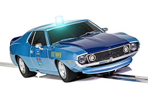 Scalextric AMC Javelin Alabama State Trooper 1:32 Police Slot Race Car with Working Siren C4058