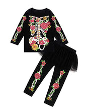 Load image into Gallery viewer, Girls Halloween Skeleton Day of the Dead Costume (8T)
