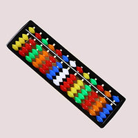 ZHONGJIUYUAN 13 Column Portable Arithmetic Colorful Beads Mathematics Calculate Tool Abacus