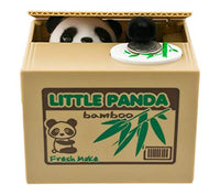 Mischief Novelty Sneaky Panda Money Stealing Piggy Bank, 4 3/4 Inch