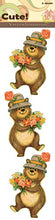 Load image into Gallery viewer, &quot;Cute!&quot; Bears with Flowers Stickers
