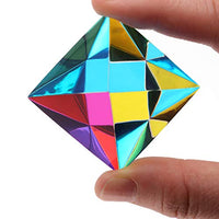 ZhuoChiMall Color Orthoctahedron, 40mm (1.57 inch) Regular Octahedron Prism for Home or Office dcor, STEM/STEAM Desktop Toys Easter Basket Stuffer for Kids