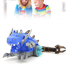 Load image into Gallery viewer, eecoo Mechanical Dinosaur Figures Electronic Intelligent Music Light Walking Model Kid Novelty Gift Kids Dinosaur Vehicles Set with LED Light (Blue)
