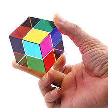 Load image into Gallery viewer, ZhuoChiMall CMY Color Cube 2 inch (50 mm) Crystal Glass Cube Prism, Multi-Color CMYcube Toys and Desktop Decoration
