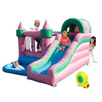 Veryke Inflatable Jumping Castle with Pool & Slide,Kids Bounce House ,Family Backyard Bouncy Castle for Indoor & Outdoor,Include Air Blower