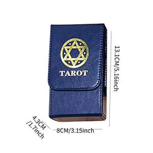 Load image into Gallery viewer, ZHANGLI Tarot Card Box - Tarot Card Double-Layer Leather Storage Box Portable - Holder Tarot Card Box Board Game Collection Flip Cover PU Leather
