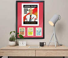 Load image into Gallery viewer, Original Pokmon Theme Song Singer Jason Paige Photo Frame with 3 Signed Pokmon Cards
