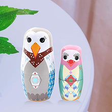 Load image into Gallery viewer, FRIDG 5Pcs/Set Matryoshka Doll Cartoon Owl Wooden Nesting Dolls Russian Stacking Nesting Doll for Children Kids Birthday Gift
