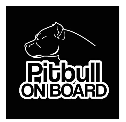 MDGCYDR Car Stickers Funny Car Sticker Vinyl 16X13.9Cm Pitbull On Board Dog 3D Sticker On Car Body Door Stickers and Decals Funny Motorcycle Car Styling