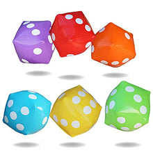 Load image into Gallery viewer, Kemine Inflatable Dice Set 1/3/6Pack Extra Large 12inch Fun Muiltcolor Floor Games Pool Party (6pcs)
