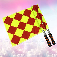 Load image into Gallery viewer, NUOBESTY 2pcs Sports Flags Soccer Football Flags Patrol Flags Border Flags Football Referee Flags Pennant Flags Referee Command Flag with Storage Bag
