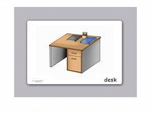 Load image into Gallery viewer, Yo-Yee Flash Cards - Classroom and Stationary Picture Cards for Toddlers, Kids, Children and Adults - English Vocabulary Cards - Including Teaching Activities and Game Ideas
