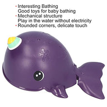 Load image into Gallery viewer, CUTULAMO Bathtub Toy Clockwork, Plastic Safe Baby Bath Floating Toys with Rounded Corner for Baby Obedient in The Bath for Bathing Showering, Daily Play(Wind up Killer Whale Purple)
