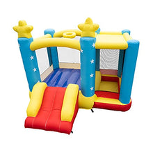 Load image into Gallery viewer, YZJC Castle Bounce House with Slide, Indoors Outdoor Inflatable Bouncers, Basketball Hoop and Sun Roof, Pefect for Babies, Toddlers, Kids, Children, 8.5 ft x 8.8 ft x 7.2 ft H
