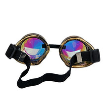 Load image into Gallery viewer, Kaleidoscope Rave Rainbow Crystal Lenses Vintage Goggles Glasses
