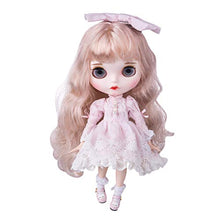 Load image into Gallery viewer, XSHION 1/6 BJD Doll is Similar to Blythe Doll, 4-Color Changing Eyes Matte Face 12 Inch 19 Ball Jointed Doll, Customized Doll with Body, Light Golden Wig, Clothes, Replaceable Hands
