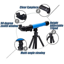 Load image into Gallery viewer, Telescope for Kids &amp; Beginners, Portable Telescope with Collapsible Tripod, 20X, 40X, 60X Eyepieces,Great Educational and Space Toy for Kids,Perfect Children Telescope Gift
