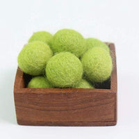 Felt Balls, Felt Wool Balls (100 Pieces) 2 Centimeter - 0.8 Inch Handmade Felted Bulk Small Puff for Felting and Garland