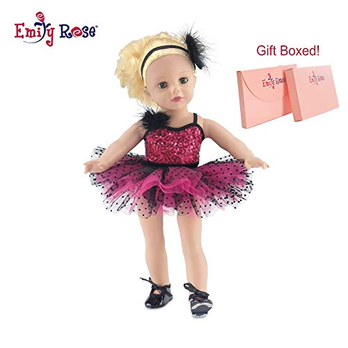 Emily Rose 18 Inch Doll Clothes for My Life Dolls | Doll Jazz Ballet 4 Piece Outfit, Includes Realistic Doll Tap Shoes | Fits 18