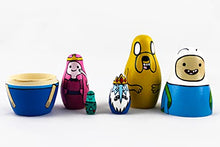 Load image into Gallery viewer, Matryoshka Nesting Dolls Cartoon Adventure Time Set 5 pcs Unique Wooden Toys
