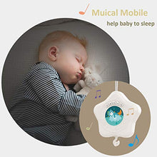 Load image into Gallery viewer, Baby Crib Mobile with Projrctor and Relaxing Music, Hanging Rotating Animals Rattles Nursery Gift Toy for Newborn 0-24 Months Boys and Girls Sleep
