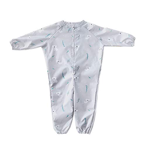 BabyMoor Kids Art Gown Jumpsuit Toddler Waterproof Premium Art Smocks Apron Preschool Artist Overall Coveralls with Matching Headband Cuala S