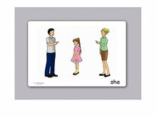 Load image into Gallery viewer, Yo-Yee Flash Cards - Pronouns Picture Cards for Language Acquisition for Toddlers, Kids, Children and Adults - Including Teaching Activities and More
