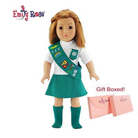 Emily Rose 18 Inch Doll Jr Junior Girl Scout Outfit for American Girl Doll Clothes | Dolls Clothes for American Girl Doll Clothes for Our Generation | Gift-Boxed!