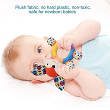 Load image into Gallery viewer, HAHA Baby Teething Rattle Toys, Infant Girl Boy Learning Toy Newborn Soft Handbell Grab Shaker Crinkle Squeaky Sensory Travel Accessories for 0 3 6 9 12 Months Old
