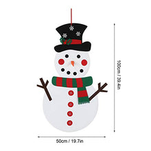 Load image into Gallery viewer, Zerodis 21pcs DIY Felt Christmas Snowman Game Set Detachable Ornament Xmas Wall Hanging Decor for Kids Toddlers Xmas Gifts Kids&#39; Felt Craft Kits(Red-Green)
