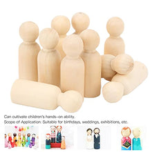 Load image into Gallery viewer, 10PCS Wooden Peg Doll Unfinished Wooden People Bodies Angel Dolls Unfinished Family Peg Dolls Wooden People Figures for DIY Arts Craft(Male)
