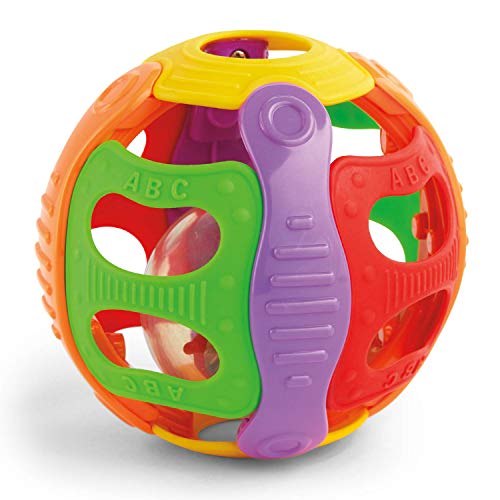 Kidoozie Rattle N Roll Ball - Developmental Toy for Infants and Toddlers Ages 6 to 18 Months, Multicolor (G02604)