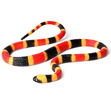 Load image into Gallery viewer, BESPORTBLE Realistic Prank Snake Rubber Fake Snake Toy Garden Snake Prank Toys Theater Props Party Favors for Kids Halloween Decor Red+Black
