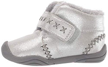 Load image into Gallery viewer, pediped baby girls Rose First Walker Shoe, Silver, 7 Toddler US
