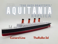 RMS Aquitania Model - Highly Detailed Replica Historically Accurate No Assembly Required - 1 Foot in Length