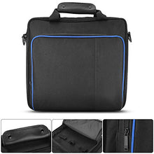 Load image into Gallery viewer, Lazmin112 Portable Handbag,Strong and Durable Travel Storage Bag Adjustable Shoulder Strap Bag Waterproof,Equipment Parts Management,for PS4,for Outdoor Travel,Black
