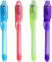 Load image into Gallery viewer, Qklovni 4 Invisible Ink Pens - Upgraded Spy Pen with UV Light Magic Marker - Thanksgiving, Halloween for Boys and Girls Gift Bag Toys for Fun Kids Birthday Party Bag Fillers Detective

