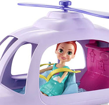 Load image into Gallery viewer, Polly Pocket Vacation Helicopter Playset with 3-in Lila Doll, Helicopter, Extra Fashions, Luggage, Backpack, Tablet 2 Water Bottles, Binoculars, Camera and Toothbrush [Amazon Exclusive]
