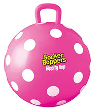 Load image into Gallery viewer, Socker Boppers Hippity Hopper Ball, Inflatable Jump Balance 15 Ball for Kids, Pink Polka Dot, Indoor and Outdoor Fun, Durable Heavy Gauge Vinyl, EZ Grip Handle, Promotes Balance-Coordination-Strength
