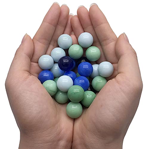 XXUOD 60 Pcs Chinese Checkers Marbles Balls for Marble Run, Marbles Game, 0.63 inch, 4 Colors.
