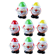 Load image into Gallery viewer, NUOBESTY 8Pcs Christmas Clockwork Toy Santa Claus Shaking Head Wind Up Toys Jumping Walking Figurine Toys Xmas Stocking Fillers for Christmas Party Favors (Random Color)
