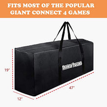 Load image into Gallery viewer, Giant 4 in a Row Connect Game Carrying Duffle Bag - Easy Storage &amp; Transportation for Life Size Jumbo 4 to Score Connect Four Outdoor Board Game (Game Not Included) 47&quot; Convas Sport Travel Duffle Bag
