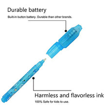 Load image into Gallery viewer, VOVRU Invisible Ink Pen 24Pcs Spy Pen with UV Light Magic Marker Kid Pens for Secret Message and Birthday Party,Writing Secret Message for Easter Day Halloween Christmas Party Bag Gift
