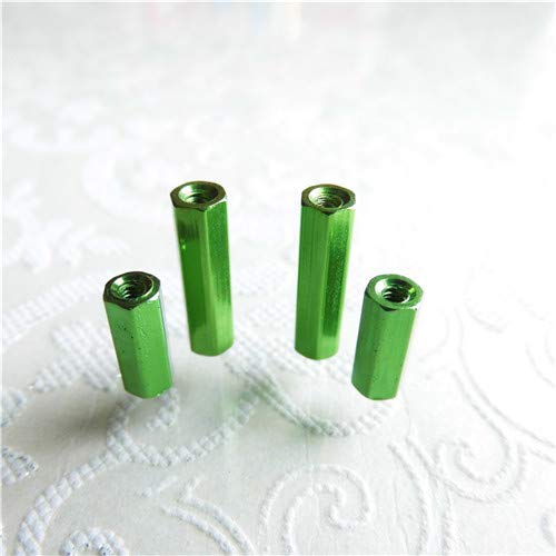 Parts & Accessories RFDTYGR Mini 4wd Aluminum Hexagon PrismSelf-Made Parts for Tamiya Mini 4WD Aluminum Hexagon Prism 10mm and15mm S004 5Sets /lot - (Color: Green)