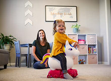Load image into Gallery viewer, Kid Trax Silly Skaters Unicorn Toddler Foot to Floor Ride On Toy, Kids 1-3 Years Old, Soft and Inflatable, Single Rider, Light Up LED Rollerskates, White (KT1590)
