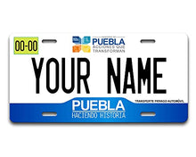Load image into Gallery viewer, BRGiftShop Personalized Custom Name Mexico Puebla 6x12 inches Vehicle Car License Plate
