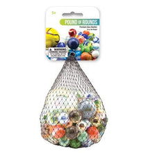 Load image into Gallery viewer, Mega Marbles - Assorted Colored Glass Marbles, Pound of Rounds, - Net Includes 1Lb of Marbles
