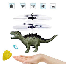 Load image into Gallery viewer, Flying Ball Toys-Controlled Helicopter Toy &amp; RC Helicopter Dinosaur Toys with Mini Remote and Hand Controlled Dragon Dinosaurs Helicopter for Kids Boys Girls Gifts (Green)
